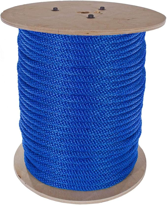 Rope and Cord Solid Braid Multifilament Polypropylene Rope- 5/8 Inch- Over 20 Colors