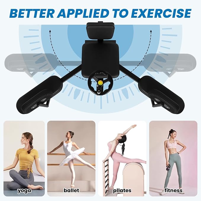 Leg Stretcher, Split Machine for Flexibility Training 240 Degree Adjustable, Steel Frame Hamstring Stretcher with Adjustable Seat Backrest, Home Gym Equipment for Adults Kids