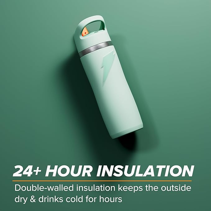 Gatorade 'Overtime' 22oz Stainless Steel Water Bottle, Straw Cap, Coral