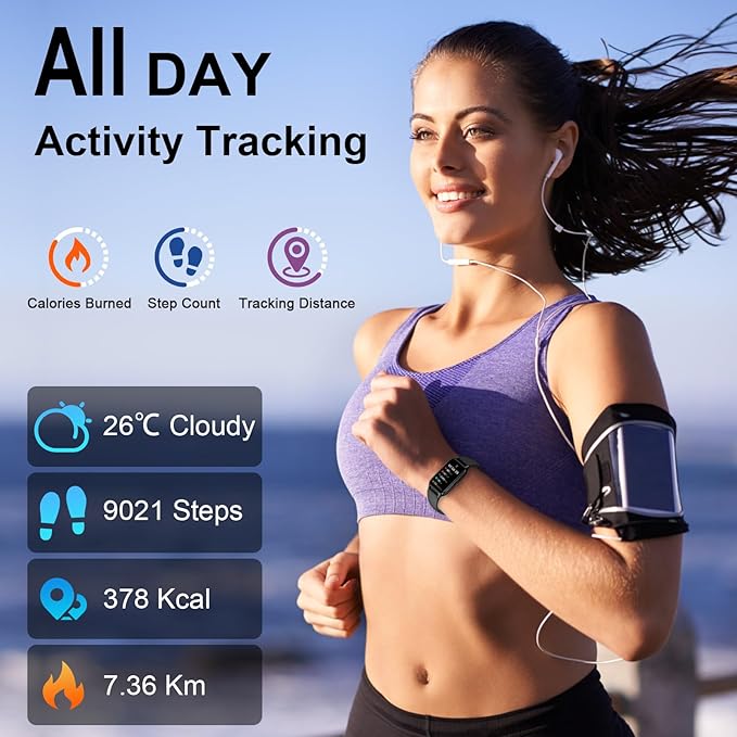 Smart Watch (Answer/Make Call), 2025 New Fitness Tracker for Men Women 1.57” HD Fitness Watch, Heart Rate/Sleep Monitor/Pedometer/Calories, 113+ Sports IP68 Waterproof Activity Tracker for Android iOS