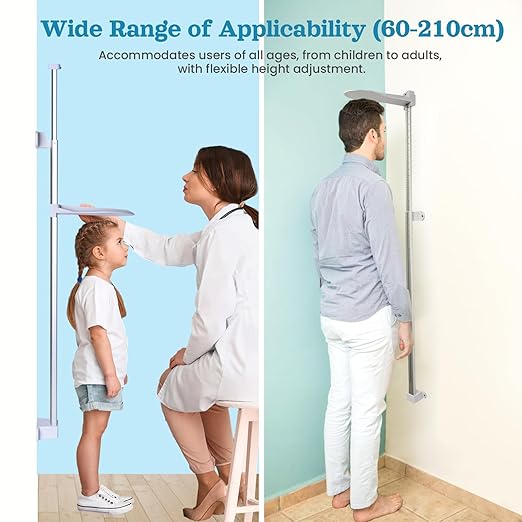 Extra-Wide High Accuracy Digital Physician Scale (440 lb / 200 kg Capacity) + Professional Wall-Mounted Stadiometer (24-82 in / 60-210 cm) - Ideal for Home, Office, Hospital, Gym & Bariatric Use