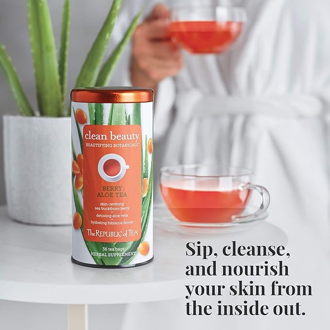 The Republic of Tea Beautifying Botanicals® Clean Beauty Berry Aloe Herbal Tea Bags (36 count)