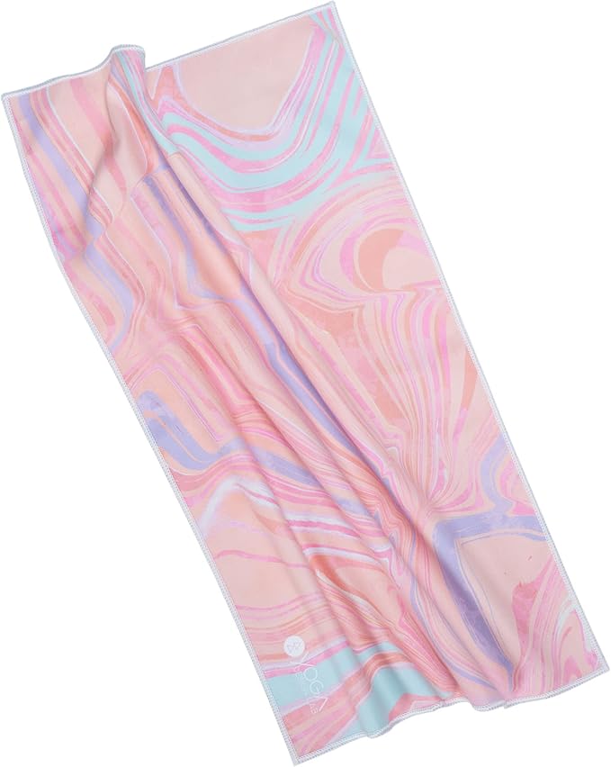 Yoga Design LAB | The Hand Towel | Premium Non Slip Hand Towel | Designed in Bali | Colorful Eco Printed + Quick Dry + Soft | Hot Yoga, Bikram, Ashtanga, Sport, Barre, Travel (Pearl)