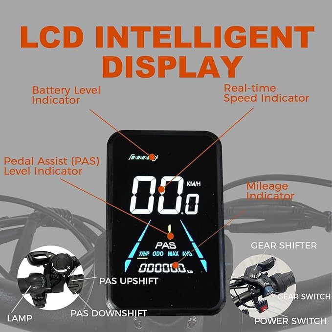 Electric Bike for Adults,39MPH/36MPH-100 Miles/90 Miles（3000W/2000W） Electric Bicycle with 52V/48V/23Ah Battery, 26''Fat Tire Fast E-Bike