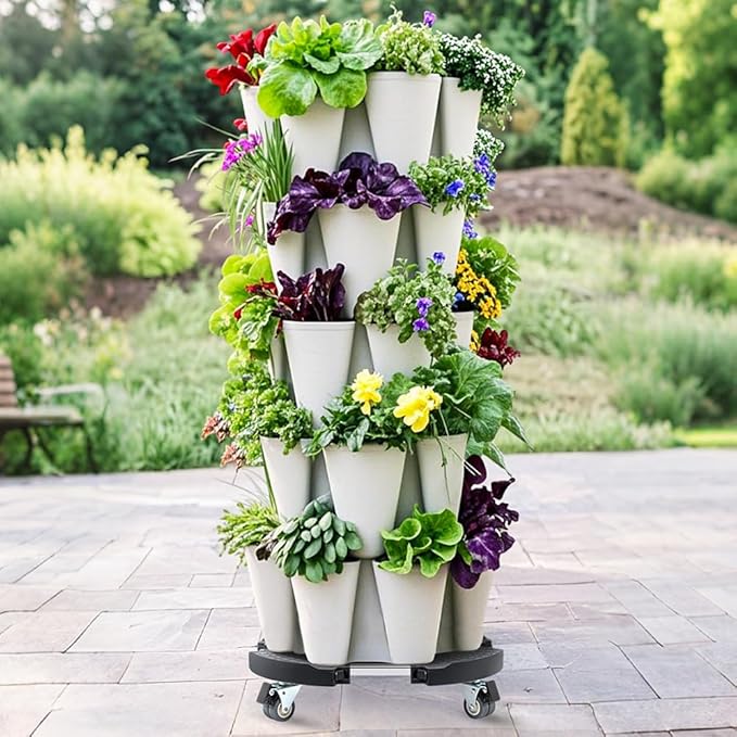 W B D WEIBIDA 2 Pack Plant Caddies with Wheels Heavy Duty 440 lbs Capacity, Rolling Plant Stand for Large Planter and Pots Indoor Outdoor, Garden Round Dolly with Lockable Casters