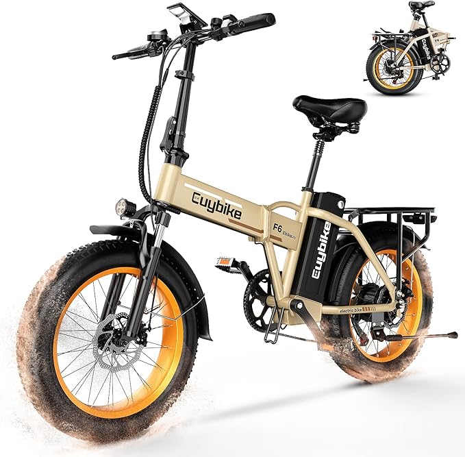 1000W Folding Electric Bike, 48V 20AH Large Removable Battery E Bike,30+MPH, 80 Miles Max Range, 20" Fat TireElectric Bike for Adults, Adult Electric Bicycles for CommuteBeach Snow