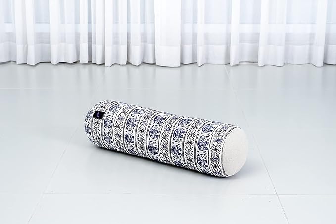 Leewadee Small Yoga Bolster – Shape-Retaining Cervical Neck Roll, Tube Pillow for Comfortable Reading, Kapok Filling, 22 x 6 x 6 inches
