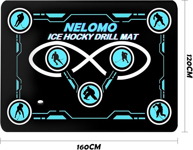 Ice Hockey Training Mat Ice Hockey Training Equipment Large Drill Mat 160CM X 120CM Rubber Ice Hockey Training Gadget for Ice Hockey Lovers