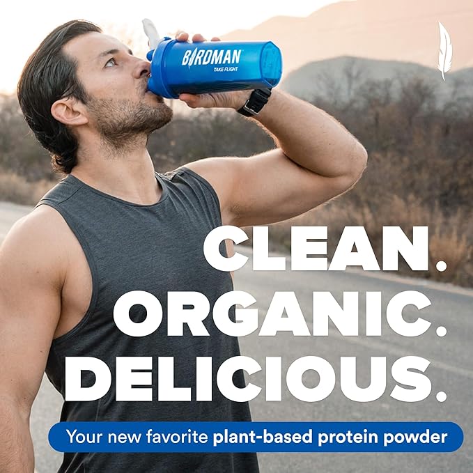 Falcon Organic Vegan Protein Powder Vanilla, 24g Protein, Sugar Free, Probiotics, Low Carb, Keto Friendly, Dairy Free, Lactose Free, Non Whey, Plant Based Pea Protein Powder - 18 Servings