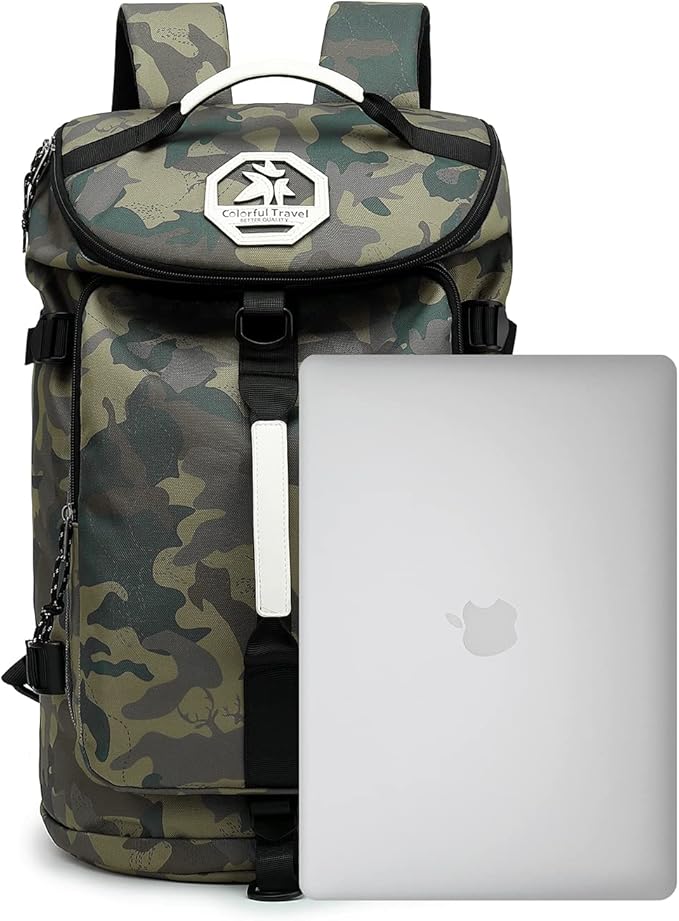 Kalesi Gym Duffle Bag Backpack 4-Way Waterproof with Shoes Compartment for camouflage travel Sport Hiking laptop (camouflage)