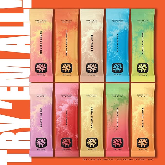 Keto Chow SALTT Electrolytes Powder Packets, Clean Slate Unflavored (30 Hydration Packets) - Magnesium, Potassium, Sodium, Trace Minerals - Vegan, Gluten Free - Travel Essentials - Made in USA