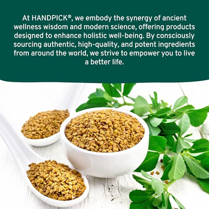 HANDPICK Fenugreek Seeds (14oz) ALL NATURAL Fenugreek - Indian Origin Whole Methi Seeds (Trigonella Foenum Graecum) Fenogreco En Semillas | Resealable Ziplock Pouch
