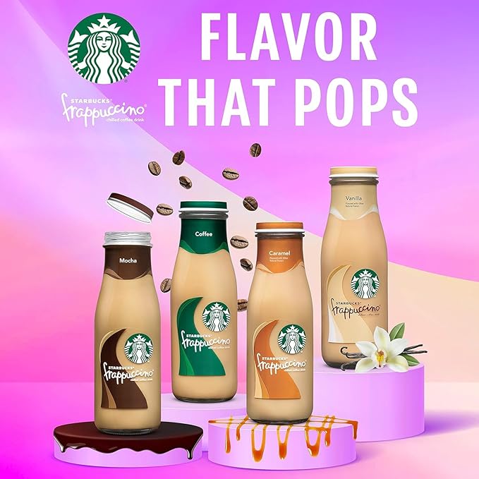 Starbucks Frappuccino Coffee Drink, Vanilla, 13.7 Fl Oz (Pack of 12)