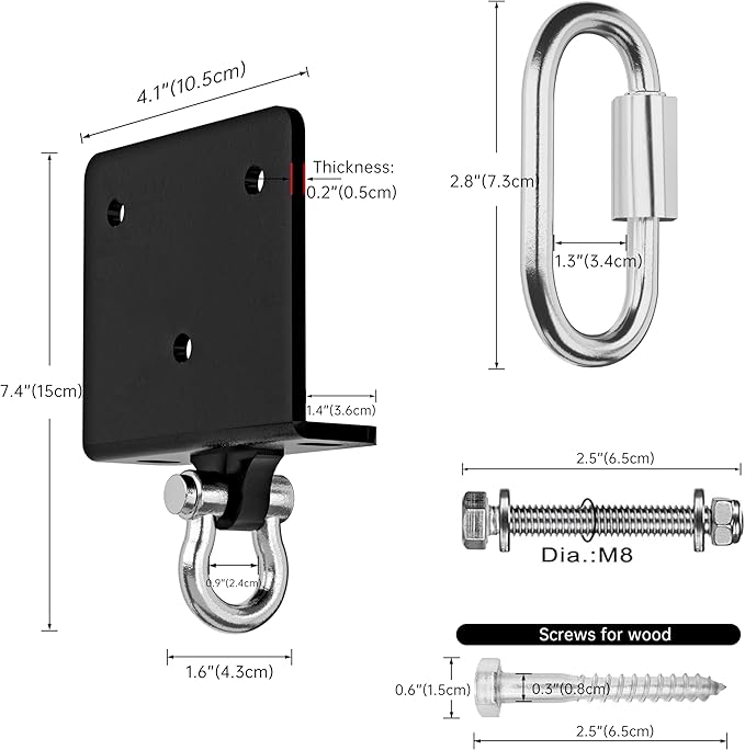 Heavy Bag Hanger for Heavy Bag Beam Mount 360° Rotation Boxing Bag Ceiling Mount I-Beam Punching Bag Hanger Beam Mount Hooks Fit Hanging Punching Bags and Swings (700 LB Capacity)