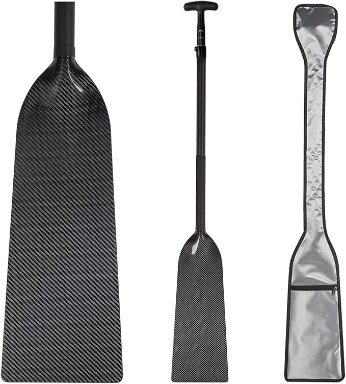 Dragon Boat Paddle Lightweight Full Carbon Fiber with Paddle Bag, 120/122/125CM (47/48/49 Inches) and Adjustable Dragon Boat Paddle115-130cm（）, IDBF Approved
