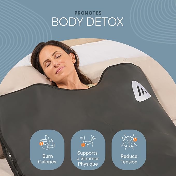 LifePro RejuvaWrap Infrared Sauna Blanket for Detox & Relaxation – Available in 5 Colors & 3 Models – Portable Far Infrared at Home Sauna for Muscle Relief, Circulation & Recovery – 9 Heat Levels