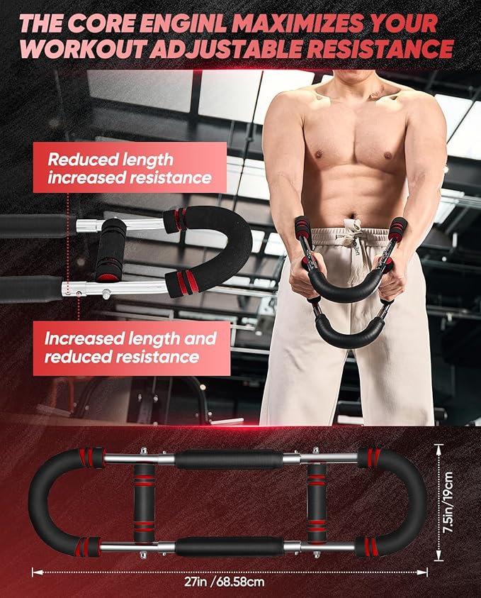 Saker Twister Arm Trainer,PowerTwist Arm Trainer,Home Workout Equipment,Upper Body Strength Training Machine,Detachable Design,Fitness Anywhere