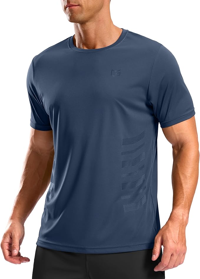 G Gradual Men's Workout Shirts Quick Dry Athletic Running T-Shirts Lightweight Moisture Wicking Short Sleeve Sports Gym Tops