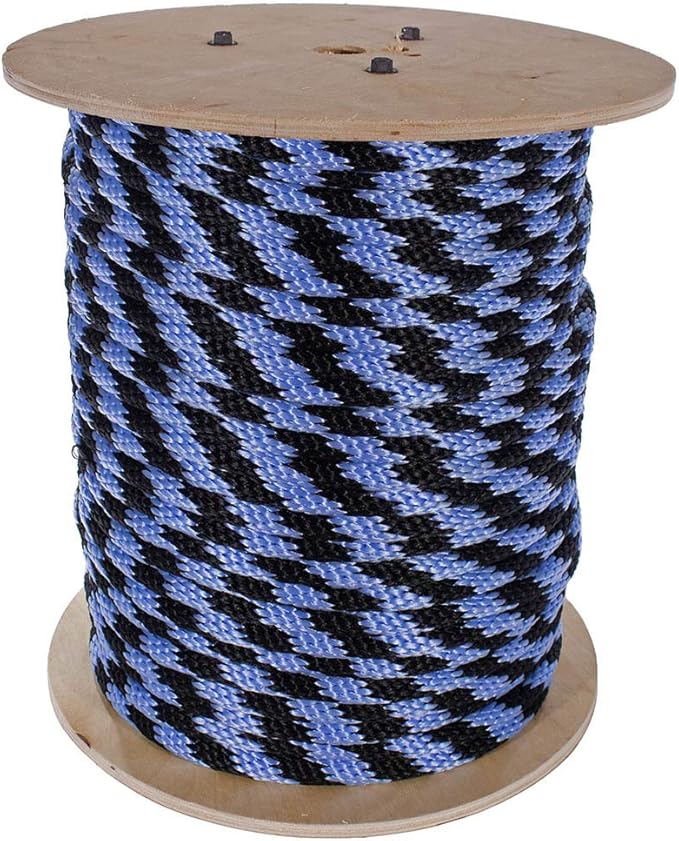 Rope and Cord Solid Braid Multifilament Polypropylene Rope- 5/8 Inch- Over 20 Colors