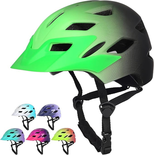 Kids Bike Helmet,Bavilk Kids Boys Girls Bike Helmets with LED Light Detachable Visor Children Youth Teen Multi-Sport for Skating Cycling Scooter Skateboard Adjustable & Lightweight 19.7"-22.4"
