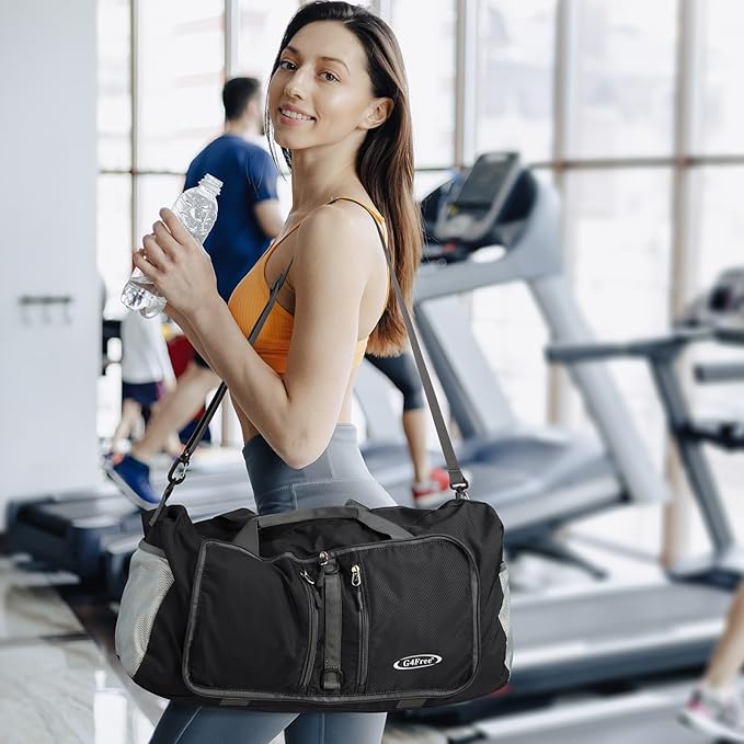 G4Free 40L/65L Foldable Duffel Bag, Water-Repellent Travel Backpack, Lightweight Carry Bag for Overnight Weekender Sports Men Women