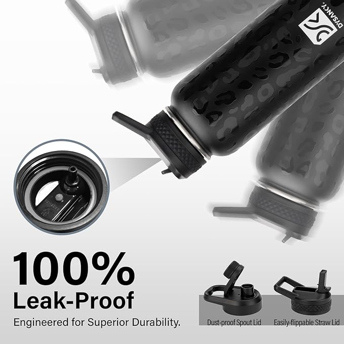 Insulated Water Bottle | Thickened Stainless Steel Vacuum Metal | Portable Sports Water Jug for Gym and Hiking with Straw, Carrier Bag, Handle Strap | BPA-Free 32 oz