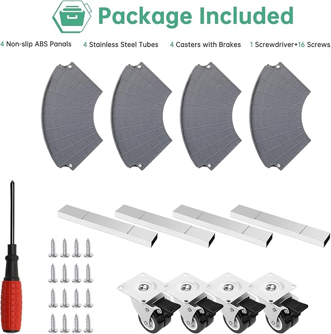 W B D WEIBIDA Round Dolly with Wheels Heavy Duty, Adjustable Pot Dolly 16-20 Inch, Large Plant Mover Indoor Outdoor, Muti Functional Rolling Dolly for Trash Can, Keg, Drum, Barrel