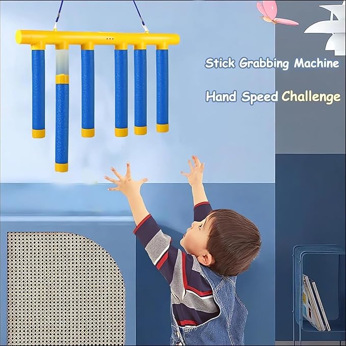 Reflex Challenge Game, Hand Eye Coordination Training Reaction Game Hand Speed Challenge Game,Catching Sticks Game, Adjustable Speed Catching Game