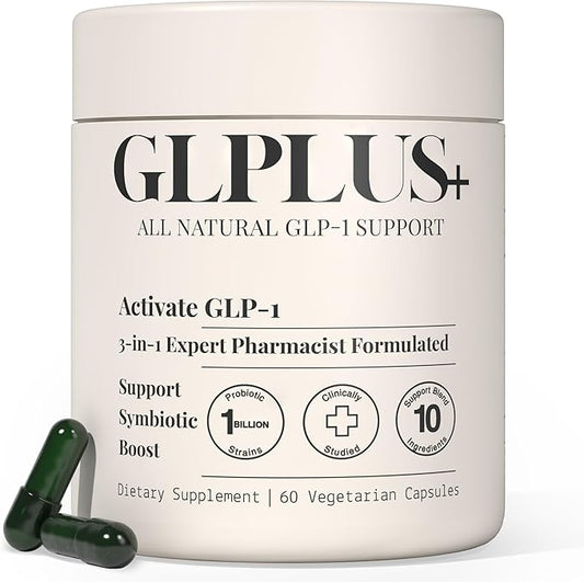 GLP-1 Supplement for Women and Men | Hunger & Metabolism Support - Expert Formulated to Support GLP1 Naturally | Probiotic and Prebiotic (60 Capsules)
