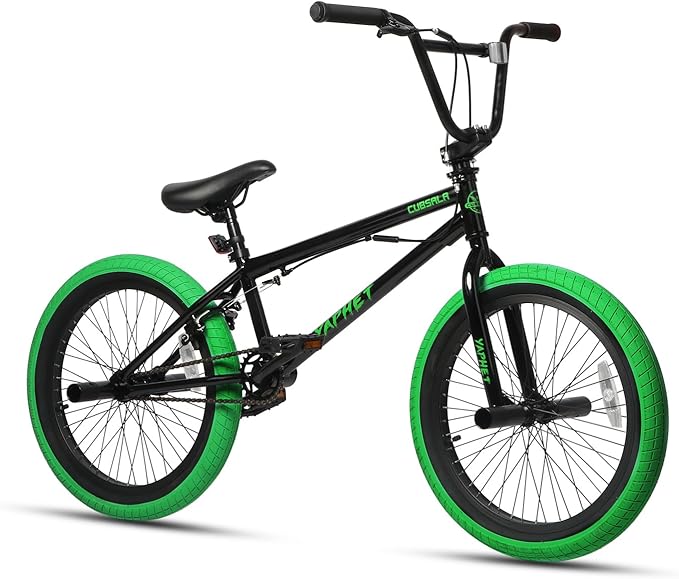 Freestyle BMX Bike, 20 Inch Yaphet Bicycle for Teen Beginner and Adult Riders, Bike with Hi-Ten Steel Frame, Multiple Colors