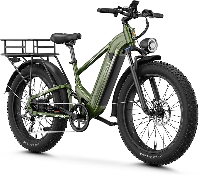 LEONX M2 Pro Electric Bike,1800W Motor Electric Bike for Adults, 26'' x 4.0'' Fat Tire Ebike with 48V 17.5AH Battery, 36MPH 85Miles Long Range Electric Mountain Bike, Up to 110 Nm