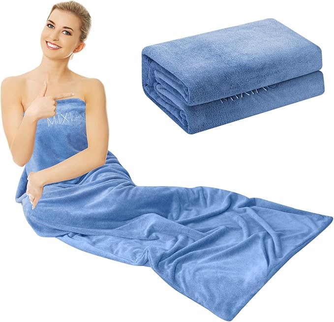 Infrared Sauna Blanket Towel Inserted 30" x 70" Reusable Machine Washable Insert Towel Easy Detoxification Simplifies Clean-Up Super Absorbent Perfect Companion for Infrared Sauna Blanket (Blue)