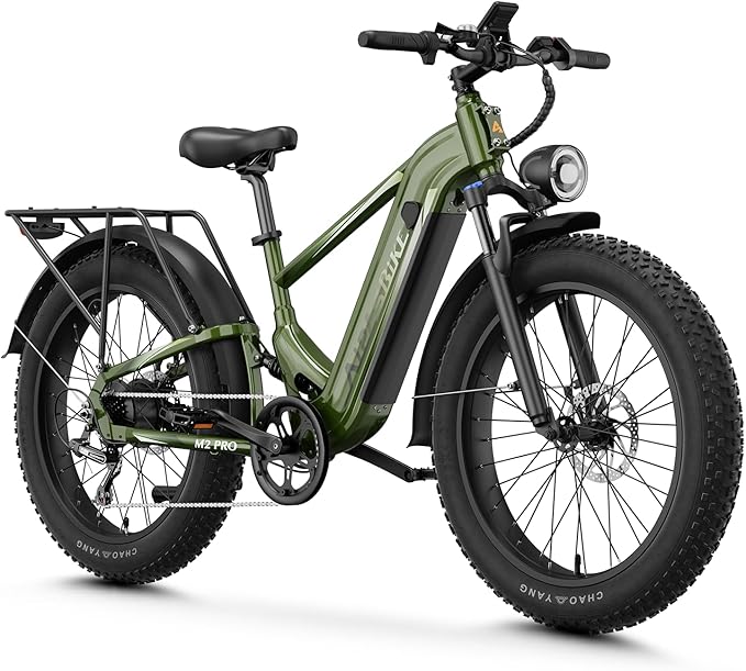 LEONX M2 Pro Electric Bike,1800W Motor Electric Bike for Adults, 26'' x 4.0'' Fat Tire Ebike with 48V 17.5AH Battery, 36MPH 85Miles Long Range Electric Mountain Bike, Up to 110 Nm