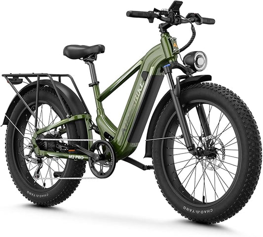 LEONX M2 Pro Electric Bike,1800W Motor Electric Bike for Adults, 26'' x 4.0'' Fat Tire Ebike with 48V 17.5AH Battery, 36MPH 85Miles Long Range Electric Mountain Bike, Up to 110 Nm