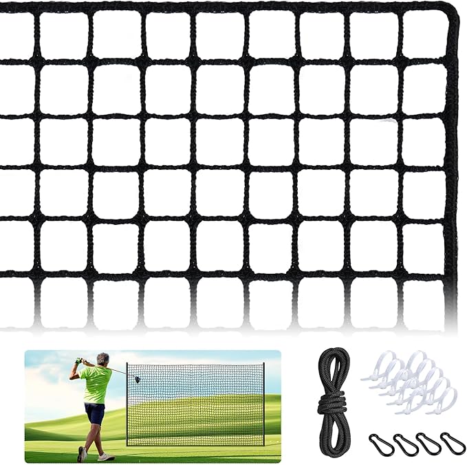 Golf Net, Golf Practice Net, for Backyard 10/15/20/25/30/40/50ft Indoor Nylon Netting