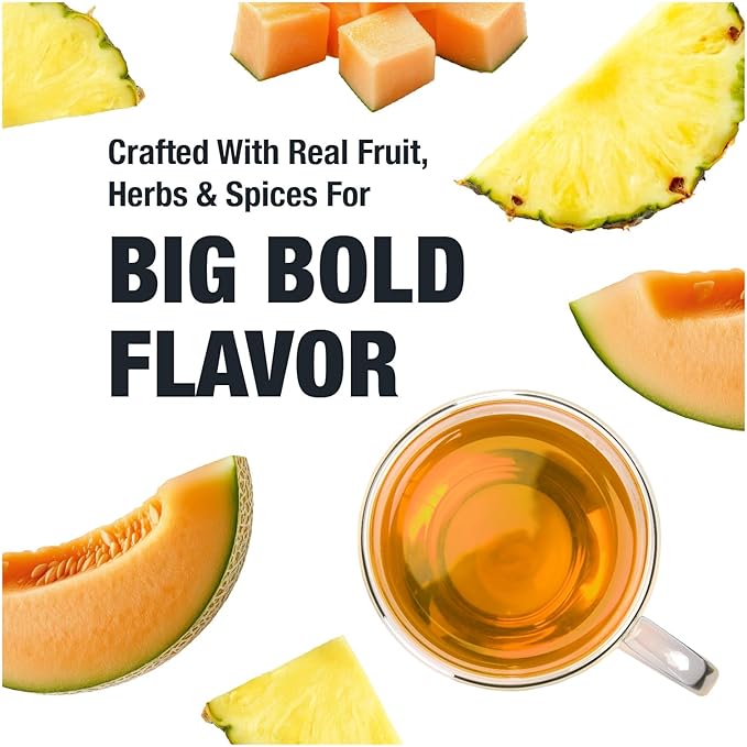 Tiesta Tea - Cantaloupe Cascade Tea, Loose Leaf, Fresh Melon White Tea, Premium Low Caffeine Tea Blend, Make Hot or Iced & Up to 200 Cups, 16 oz Resealable Bulk Pouch