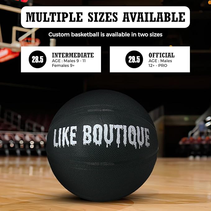 HAMMET Personalized Basketball – Customized Basketball with Your Name or Text – Multiple Colors, Fonts & Designs Available – Durable for Indoor and Outdoor - Ideal Gift for Son, Daughter, Boy or Girl