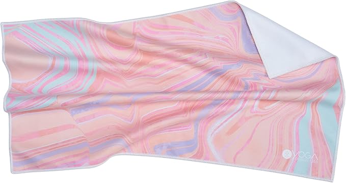 Yoga Design LAB | The Hand Towel | Premium Non Slip Hand Towel | Designed in Bali | Colorful Eco Printed + Quick Dry + Soft | Hot Yoga, Bikram, Ashtanga, Sport, Barre, Travel (Pearl)