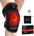 HALIDODO Red Light Therapy & Vibration Massage Knee Brace - Wireless Rechargeable Controller, 660nm&850nm Red Light Therapy Heated Device for Knee/Joint/Elbow/Shoulder Pain Relief, Black.