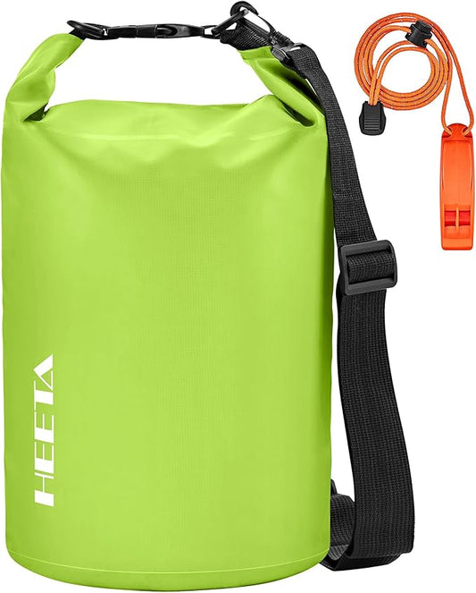 HEETA Waterproof Dry Bag for Women Men(Upgraded Version) 5L/10L/20L/30L/40L Roll Top Lightweight Dry Storage Bag Backpack with Emergency Whistle for Travel, Swimming, Boating, Kayaking, Camping, Beach