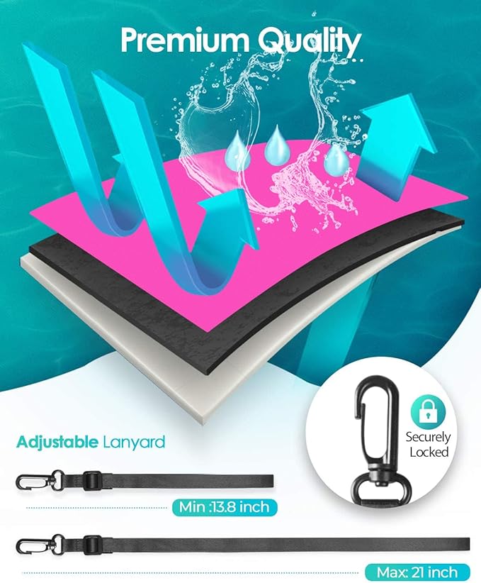 Hiearcool Waterproof Phone Pouch,Waterproof Phone Case for iPhone 17 16 15 14 13 Pro Max,IPX8 Phone Waterproof Pouch for Beach Cruise Ship Travel Essentials Green&Bright Red-2Pack