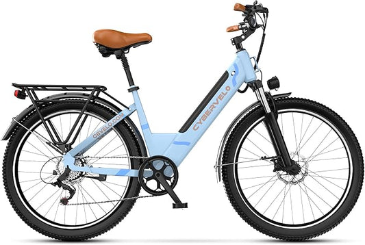 DriftGod 26" Electric Bike for Adults – Powerful 1000W Motor, 48V Removable Battery, 7-Speed, Front Suspension & LCD Display – Commuter and Mountain EBike for Women