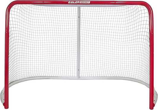 EALER Hockey Goal with Shooting Targets – 6′×4′ Portable Street & Ice Goal, Heavy-Duty 2″ Steel Frame, 11 Target Holes, Tear-Proof Fabric, Official Size, Easy Backyard Assembly