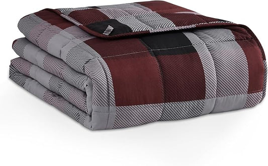 L'AGRATY Weighted Blanket - 48"x72" 20lbs Cooling Breathable Heavy Blanket Microfiber Material with Glass Beads for Adult All-Season Summer Fall Winter Soft Thick Comfort