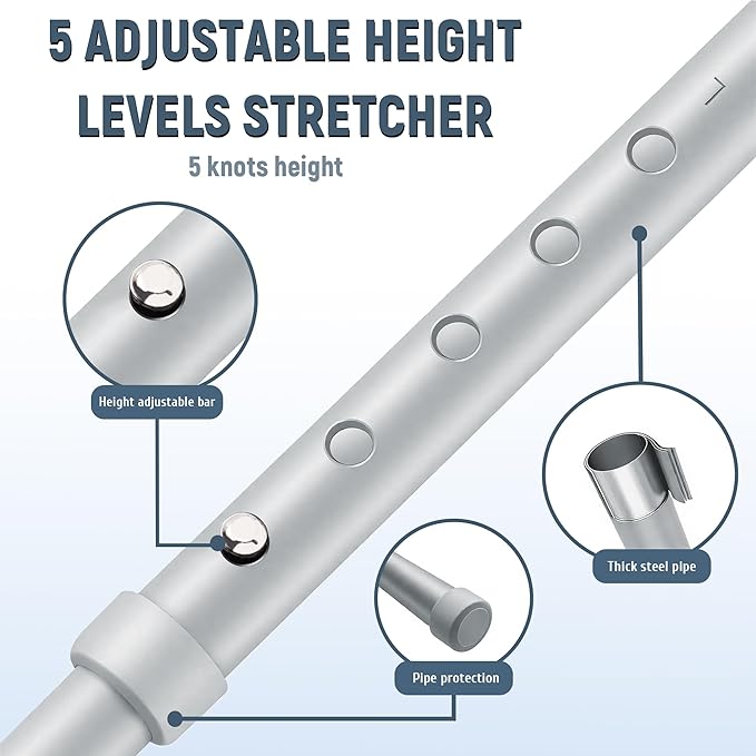 Hamstring Stretcher for Knee Extension & Pain Relief, Adjustable Low Back, Calf, Leg & Hip Stretching Device for Flexibility, ACL Surgery Recovery Physical Therapy Equipment - Upgraded 2025