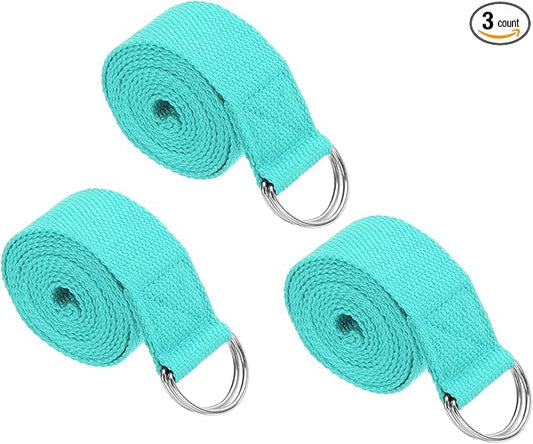 PATIKIL Yoga Strap for Stretching Cotton Yoga Belt with Adjustable Metal D-Ring Buckle Stretch Band for Fitness Pilates