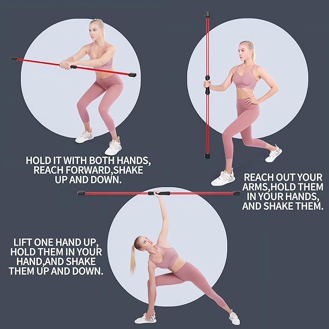 FlexBar & Mobility Stick - Shoulder Reliever Ball Swing, Body Blade, Flex Bars for Physical Therapy - Total Body Workout, Core Strength & Stability Training