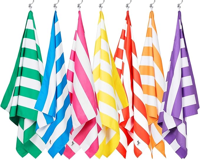 Dock & Bay Beach Towel - Quick Dry, Sand Free - Compact, Lightweight - 100% Recycled - Includes Bag - Cabana - Phi Phi Pink - Extra Large (200x90cm, 78x35)