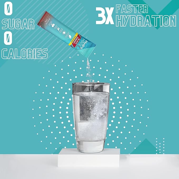 Electrolyte Powder Sugar-Free Hydration Packets Black Cherry HydroMATE 16 Sticks