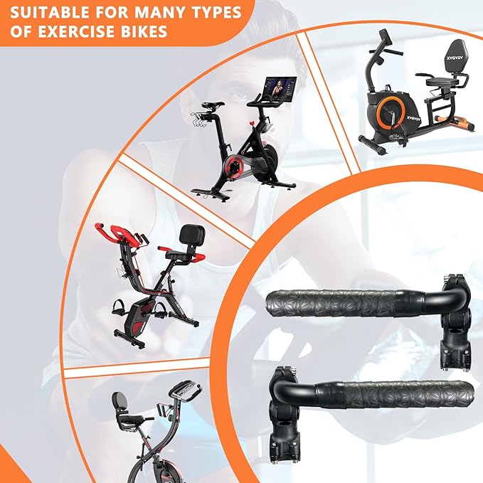 Handlebar Extender for Peloton Indoor Exercise Bikes, 1 Pair of Ultimate Handlebar Extension of Peloton Accessories (Bull-horn (with Black Tapes))